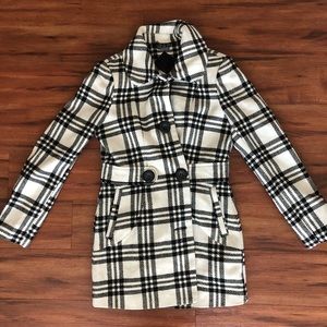 Black and white Peacoat